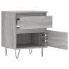 Stylish Grey Sonoma Bedside Cabinet - 40x35x50 cm