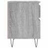 Stylish Grey Sonoma Bedside Cabinet - 40x35x50 cm