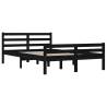 Black Solid Wood Bed Frame 160x200 cm - Stylish & Sturdy