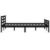 Black Solid Wood Bed Frame 160x200 cm - Stylish & Sturdy