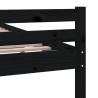 Black Solid Wood Bed Frame 160x200 cm - Stylish & Sturdy