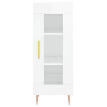 High Gloss White Sideboard - Durable Engineered Wood