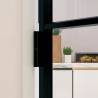 Interior Door Black 76x201.5 cm | Tempered Glass & Aluminium