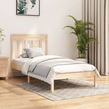 Solid Wood Bed Frame 100x200 cm - Timeless Design