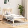 Bed Frame Solid Wood 100x200 cm Colour natural Size 100 x 200 cm 