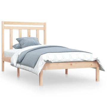 Solid Wood Bed Frame 100x200 cm - Timeless Design