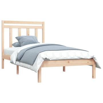 Solid Wood Bed Frame 100x200 cm - Timeless Design