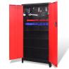 Tool Cabinet with 2 Doors - Steel Storage | Hipomarket UK