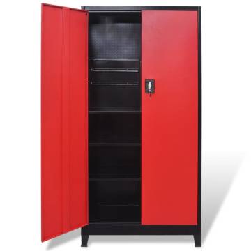 Tool Cabinet with 2 Doors - Steel Storage | Hipomarket UK