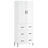 Stylish Highboard High Gloss White | 69.5x34x180 cm