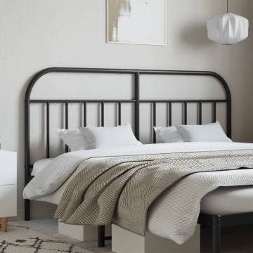 Metal Headboard Black 180 cm - Stylish & Sturdy Design