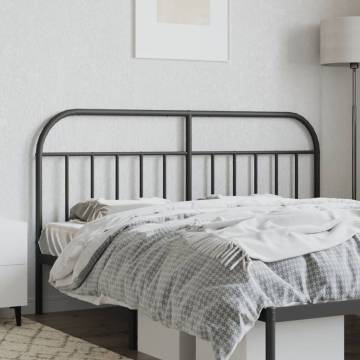 Metal Headboard Black 180 cm - Stylish & Sturdy Design