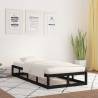 Bed Frame Black 90x200 cm Solid Wood Colour black Size 90 x 200 cm 