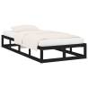 Black Bed Frame 90x200 cm - Solid Wood | Hipo Market