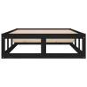 Black Bed Frame 90x200 cm - Solid Wood | Hipo Market