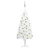 Artificial Pre-lit Christmas Tree with Ball Set White 150 cm Colour white Size 150 x 75 cm Quantity in Package 1 Number of Branch Tips 