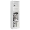 4-Tier High Gloss White Book Cabinet | Stylish Storage Solution