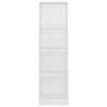 4-Tier High Gloss White Book Cabinet | Stylish Storage Solution