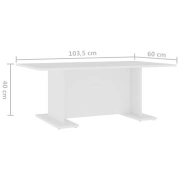 Modern White Coffee Table 103.5x60x40 cm - Hipomarket UK