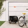 Pet Bike Trailer Black Oxford Fabric and Iron Colour black Size 124 x 65 x 66 cm 