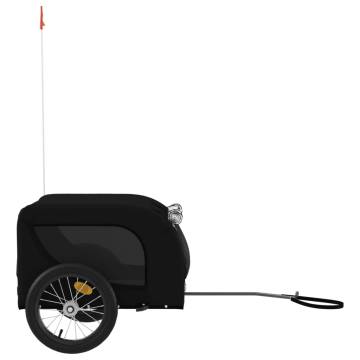 Pet Bike Trailer - Black Oxford Fabric and Iron for Comfort