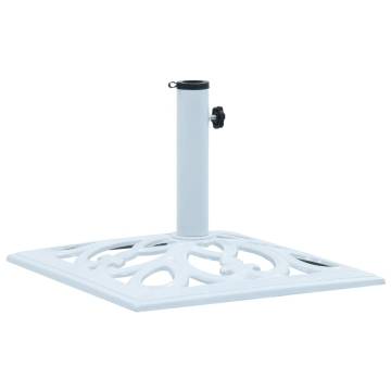 Umbrella Base White 12 kg - Durable Cast Iron Holder