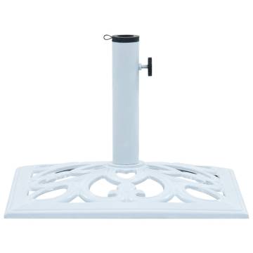 Umbrella Base White 12 kg - Durable Cast Iron Holder