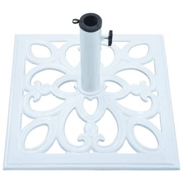 Umbrella Base White 12 kg - Durable Cast Iron Holder