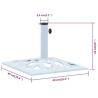 Umbrella Base White 12 kg - Durable Cast Iron Holder