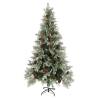 225 cm Christmas Tree with Pine Cones - Green & White