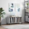 Record Cabinet Concrete Grey 100x38x48 cm Engineered Wood Colour concrete grey Quantity in Package 1 