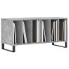 Concrete Grey Record Cabinet - Stylish Vinyl Storage 100x38x48 cm