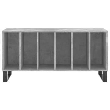 Concrete Grey Record Cabinet - Stylish Vinyl Storage 100x38x48 cm