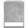 Concrete Grey Record Cabinet - Stylish Vinyl Storage 100x38x48 cm