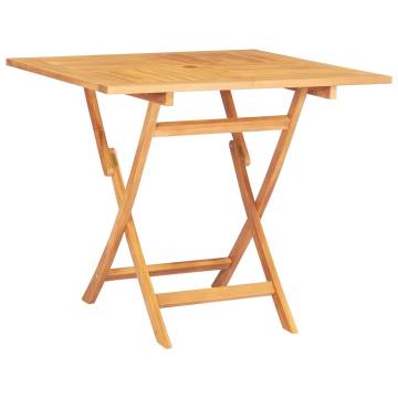 Folding Garden Table 85x85 cm - Solid Teak Wood | HiPo Market