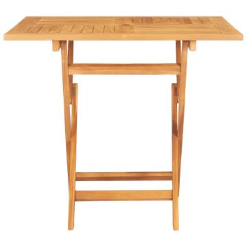 Folding Garden Table 85x85 cm - Solid Teak Wood | HiPo Market