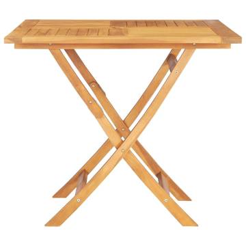 Folding Garden Table 85x85 cm - Solid Teak Wood | HiPo Market