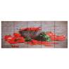 Canvas Wall Print Set Paprika Multicolour | 150x60 cm