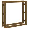 Firewood Rack Honey Brown - Solid Pine Wood (100x25x100 cm)