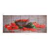 Canvas Wall Print Set Paprika Multicolour | 150x60 cm