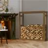 Firewood Rack Honey Brown - Solid Pine Wood (100x25x100 cm)