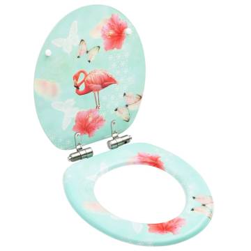 Flamingo Design Soft Close WC Toilet Seat | Durable & Stylish