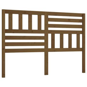 Stylish Honey Brown Bed Headboard - Solid Pine Wood Design