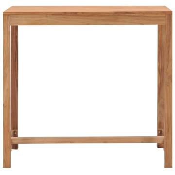 Solid Teak Garden Bar Table - 110x60x105 cm | Hipomarket