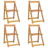 Folding Garden Chairs 4 pcs - Solid Wood Acacia - HipoMarket