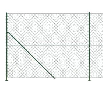 Chain Link Fence with Flange Green 1.4x25m - Durable & Secure