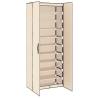 Cream Shoe Cabinet 60x30x166 cm - Practical 10-Tier Organiser