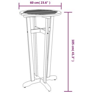 Garden Bar Table Ø60x105 cm - Solid Acacia Wood | HipoMarket