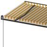 Manual Retractable Awning 5x3.5m Yellow & White - Hipomarket