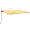 Manual Retractable Awning 5x3.5m Yellow & White - Hipomarket